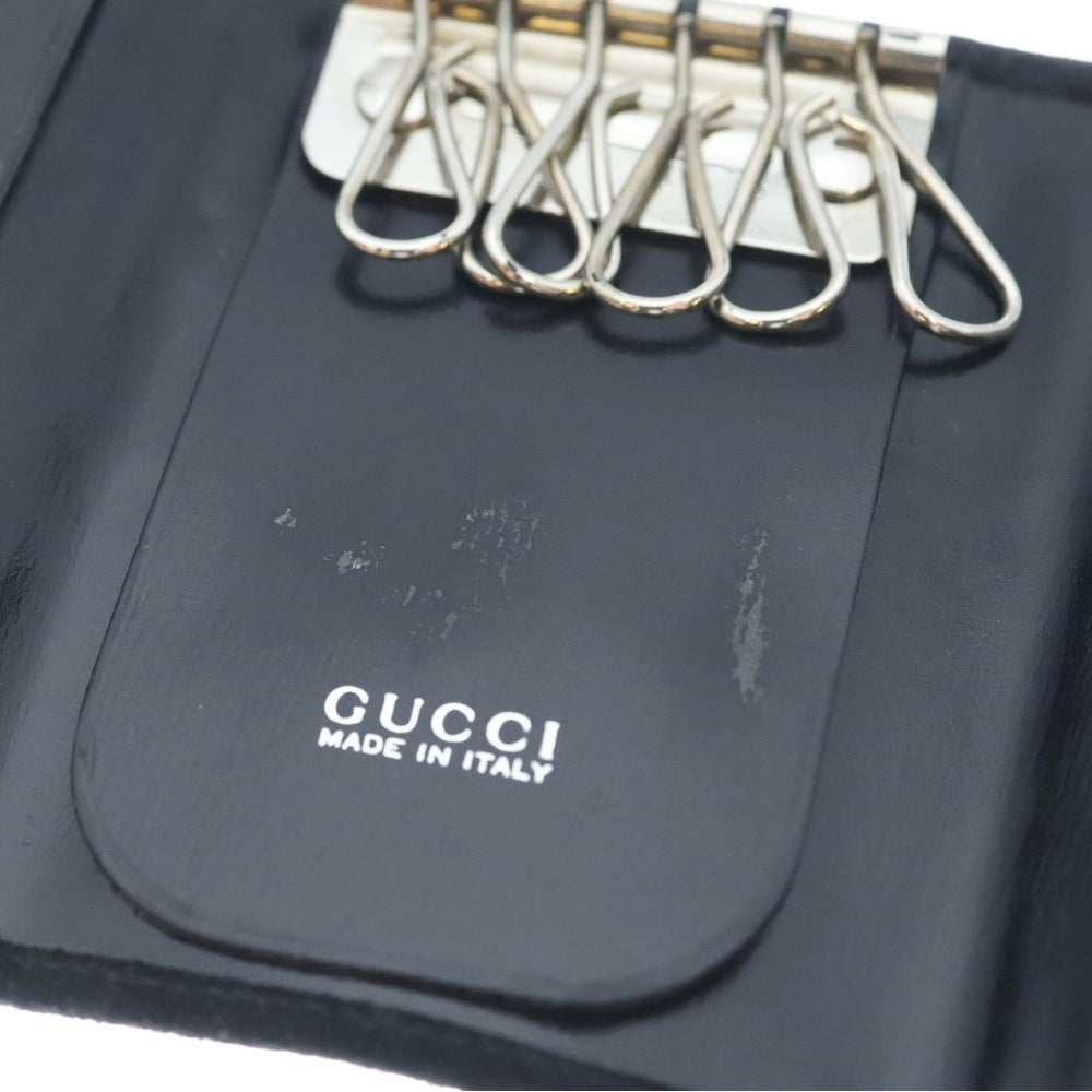 GUCCI(グッチ) ホースビット スエードレザー 6連 キーケース ブラック