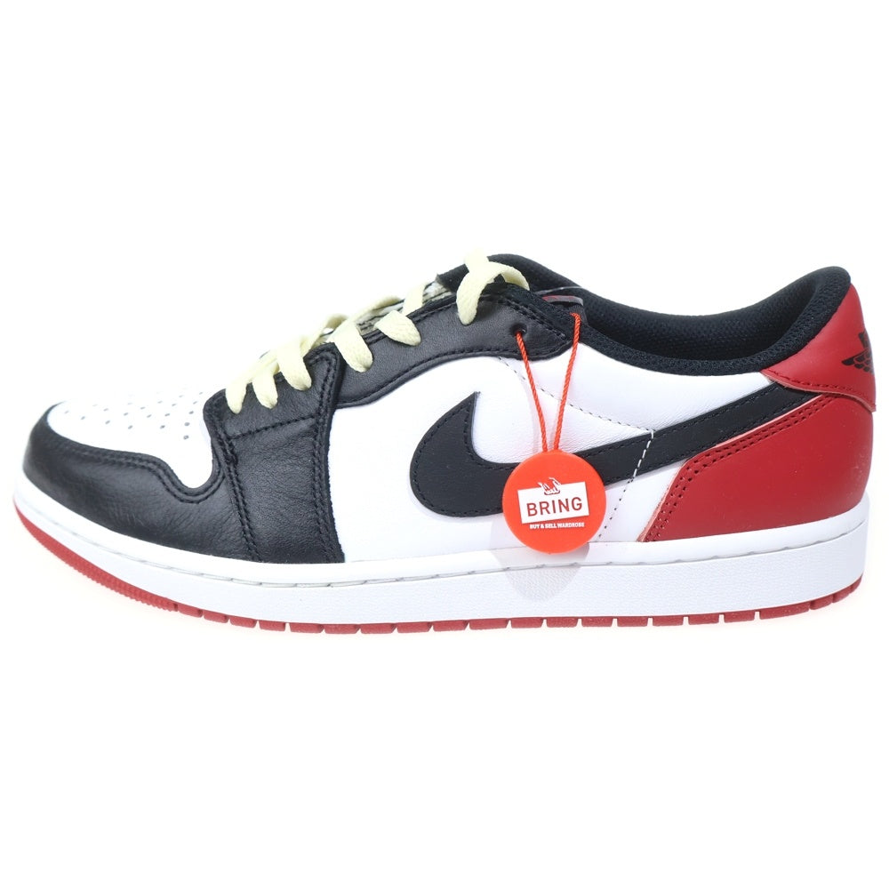 NIKE(ナイキ) AIR JORDAN 1 RETRO LOW OG BLACK TOE エアジョーダン1 ロー ブラックトゥ ローカットスニーカー ホワイト/ブラック/レッド US10.5/28.5cm CZ0790-106
