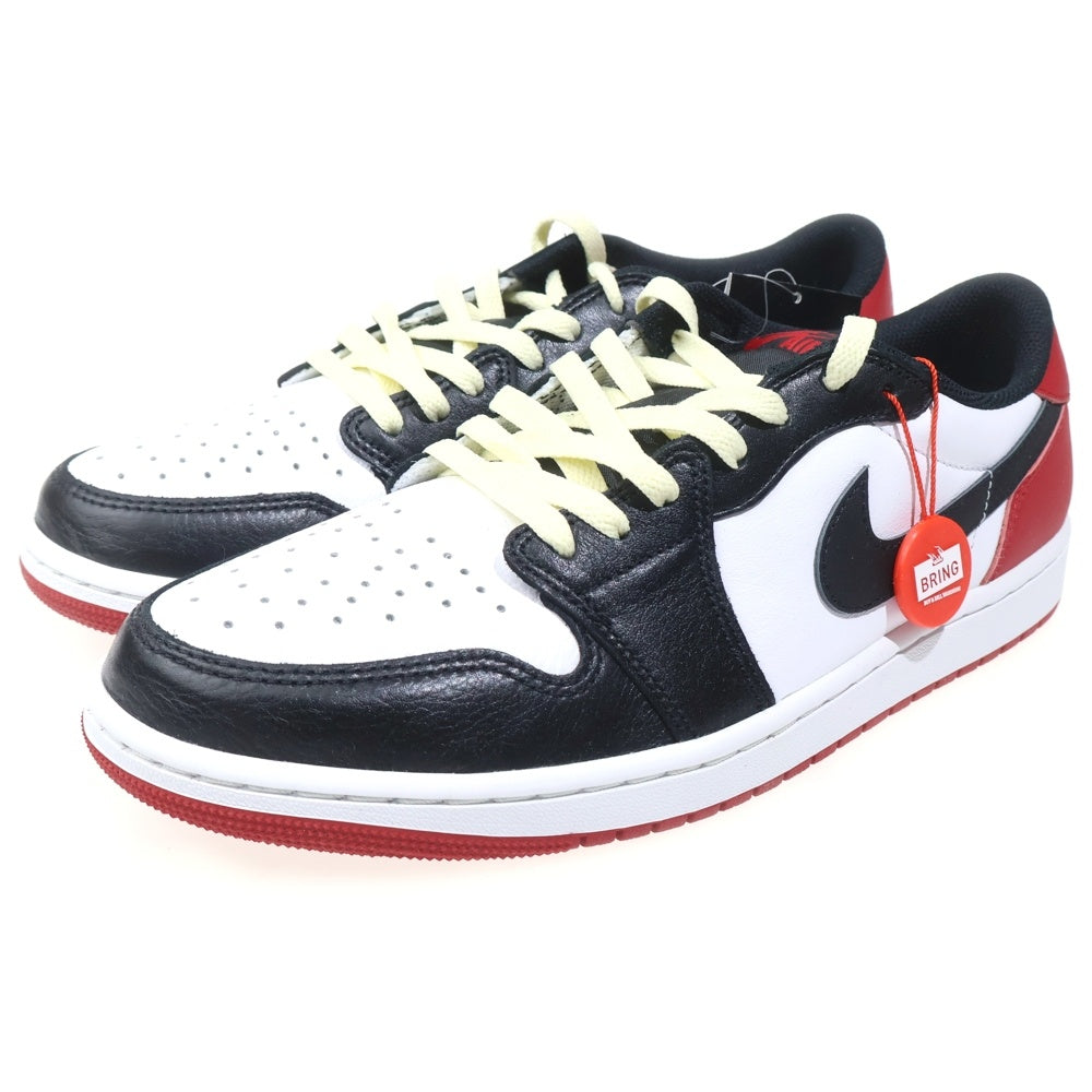 NIKE(ナイキ) AIR JORDAN 1 RETRO LOW OG BLACK TOE エアジョーダン1 ロー ブラックトゥ ローカットスニーカー ホワイト/ブラック/レッド US10.5/28.5cm CZ0790-106