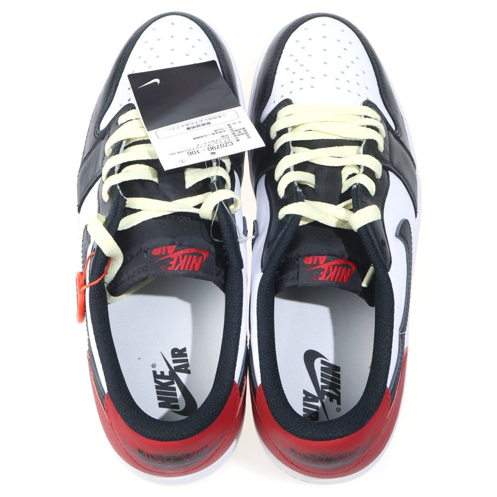 NIKE(ナイキ) AIR JORDAN 1 RETRO LOW OG BLACK TOE エアジョーダン1 ロー ブラックトゥ ローカットスニーカー ホワイト/ブラック/レッド US10.5/28.5cm CZ0790-106