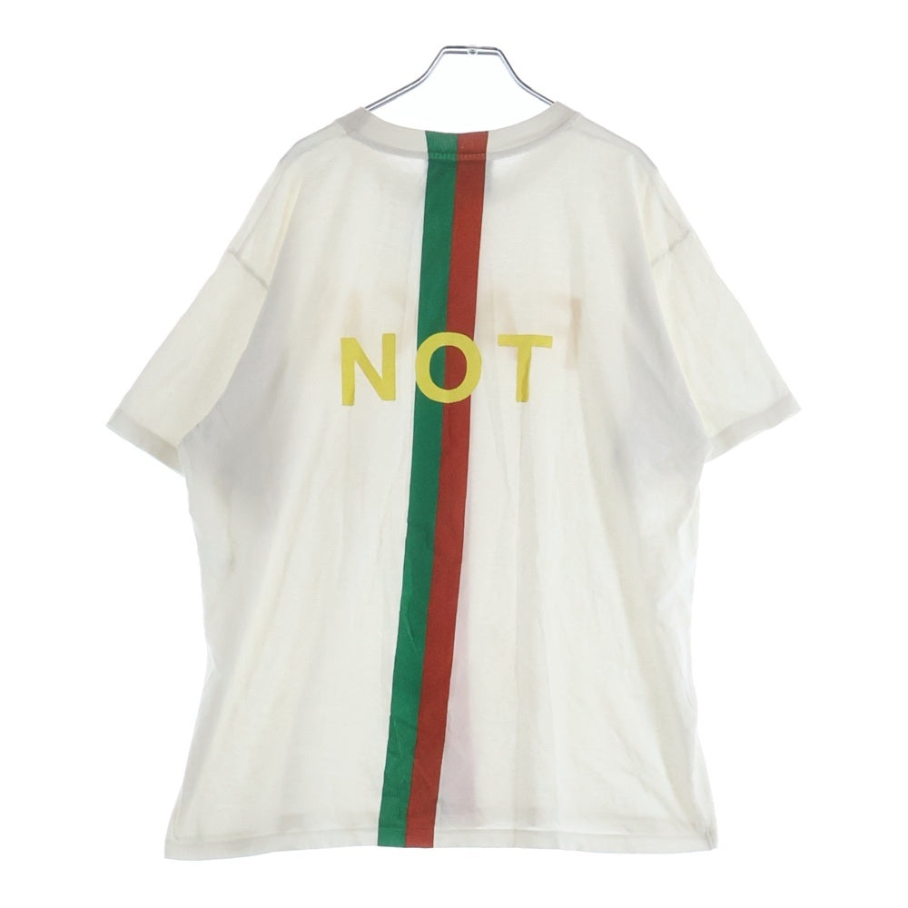 GUCCI(グッチ) 20AW Fake/Not Print Oversize Tee フェイクノット プリント オーバーサイズ クルーネック 半袖Tシャツ カットソー ホワイト 616036 XJCXX