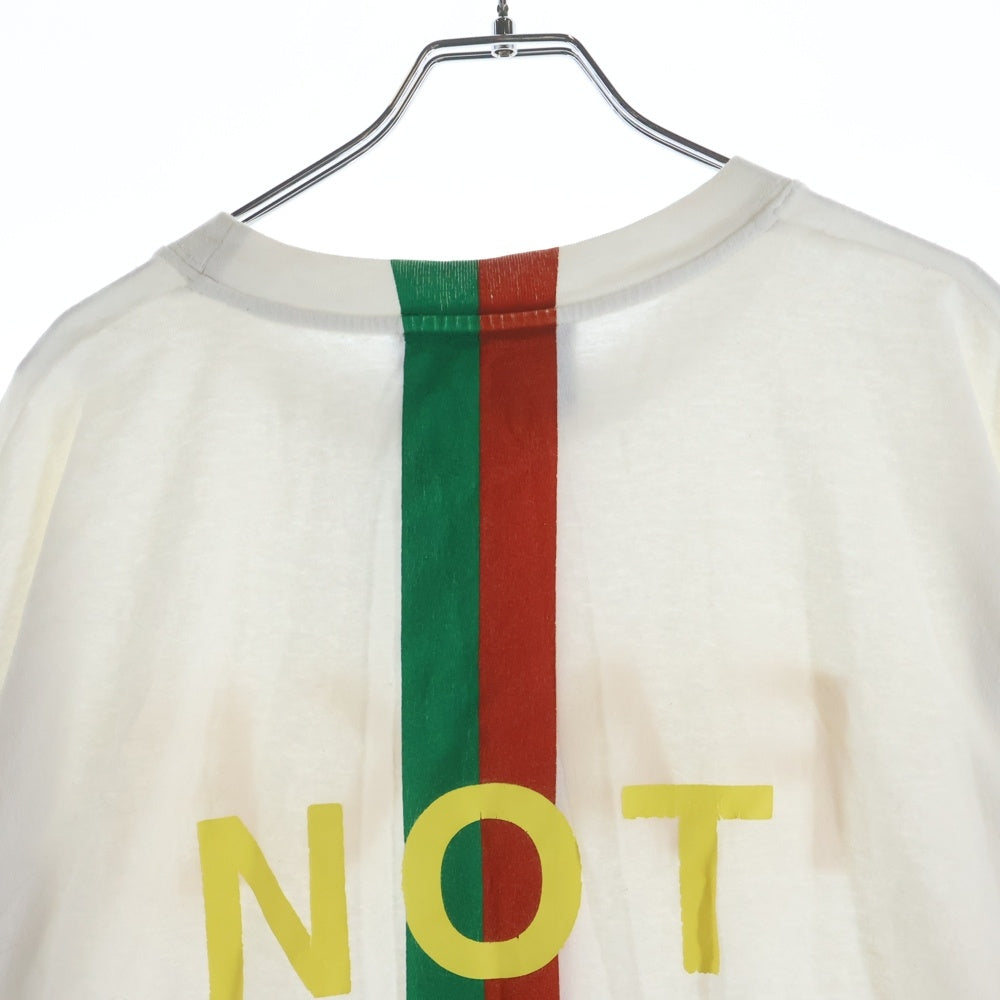 GUCCI(グッチ) 20AW Fake/Not Print Oversize Tee フェイクノット プリント オーバーサイズ クルーネック 半袖Tシャツ カットソー ホワイト 616036 XJCXX