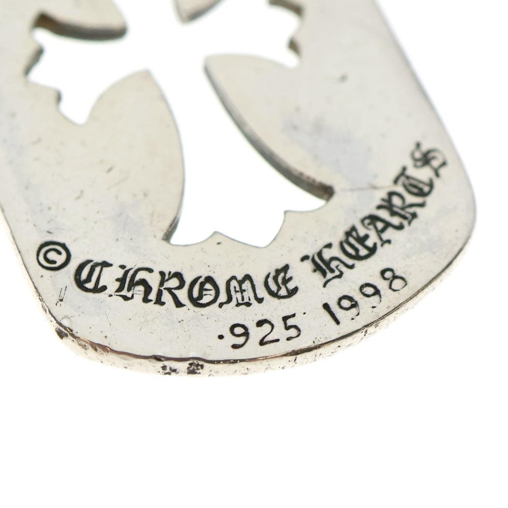 CHROME HEARTS(クロムハーツ) D TAG LRG CO CRS カットアウトクロスドッグタグ ラージ ペンダントトップ シルバー BCA239
