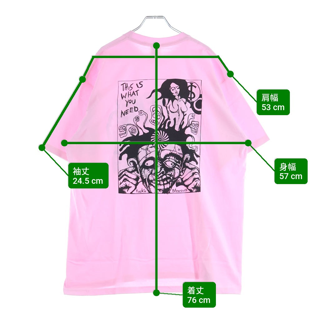 SUPREME(シュプリーム) 25AW Fuckin Blowout Tee ファッキン ブローアウト プリント クルーネック 半袖Tシャツ カットソー ピンク