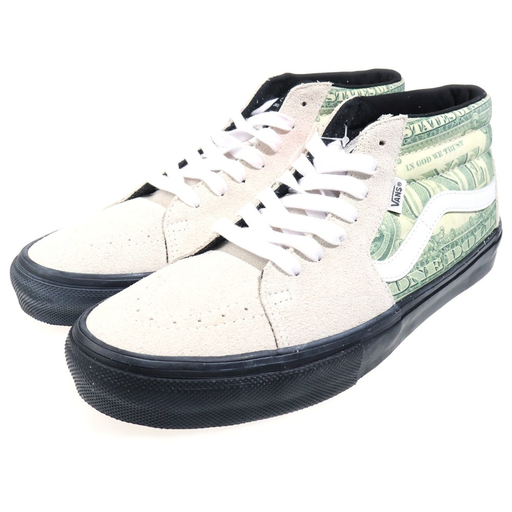 SUPREME(シュプリーム) 23SS ×Vans Dollar Skate Grosso Mid ヴァンズ ダラー総柄 ハイカットスニーカー グリーン US11/29cm VN0A5FCGWHT