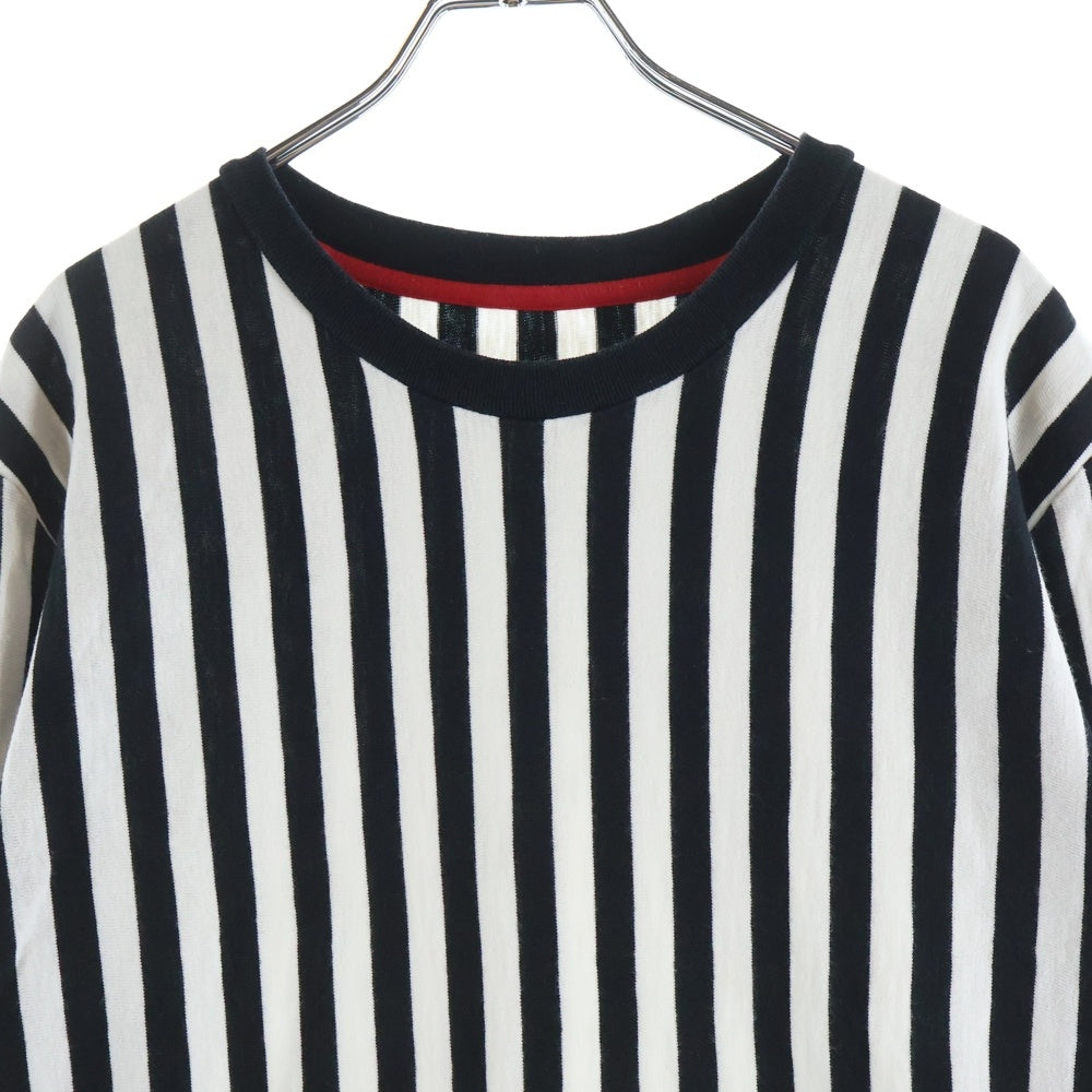 SUPREME(シュプリーム) 13AW Vertical Stripe Top バーティカル ストライプ クルーネック ロングスリーブ 長袖Tシャツ カットソー ブラック/ホワイト
