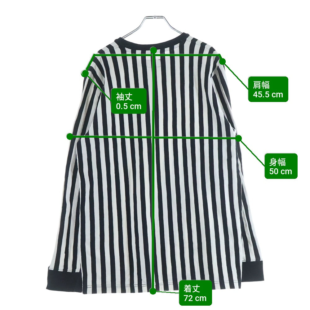 SUPREME(シュプリーム) 13AW Vertical Stripe Top バーティカル ストライプ クルーネック ロングスリーブ 長袖Tシャツ カットソー ブラック/ホワイト