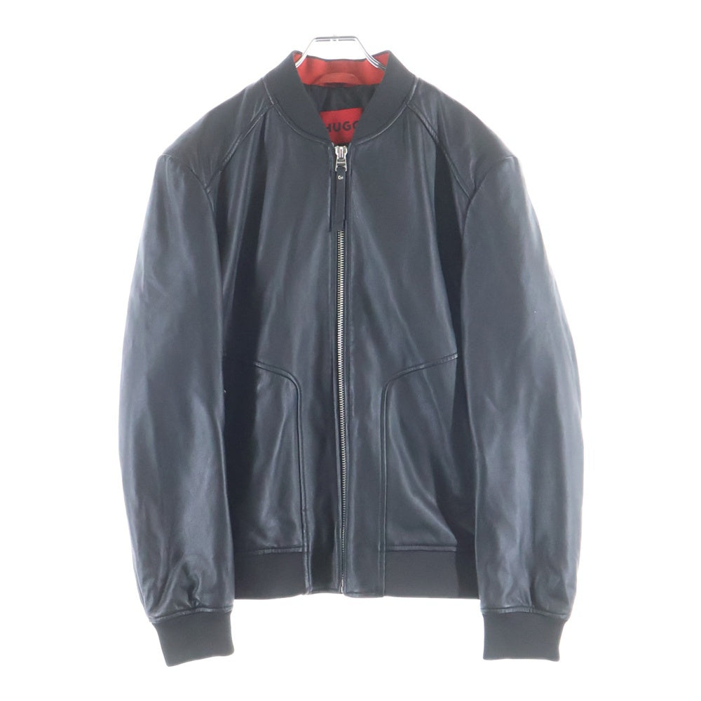 HUGO BOSS(ヒューゴボス) ラムレザー ブルゾンジャケット ブラック 50504360