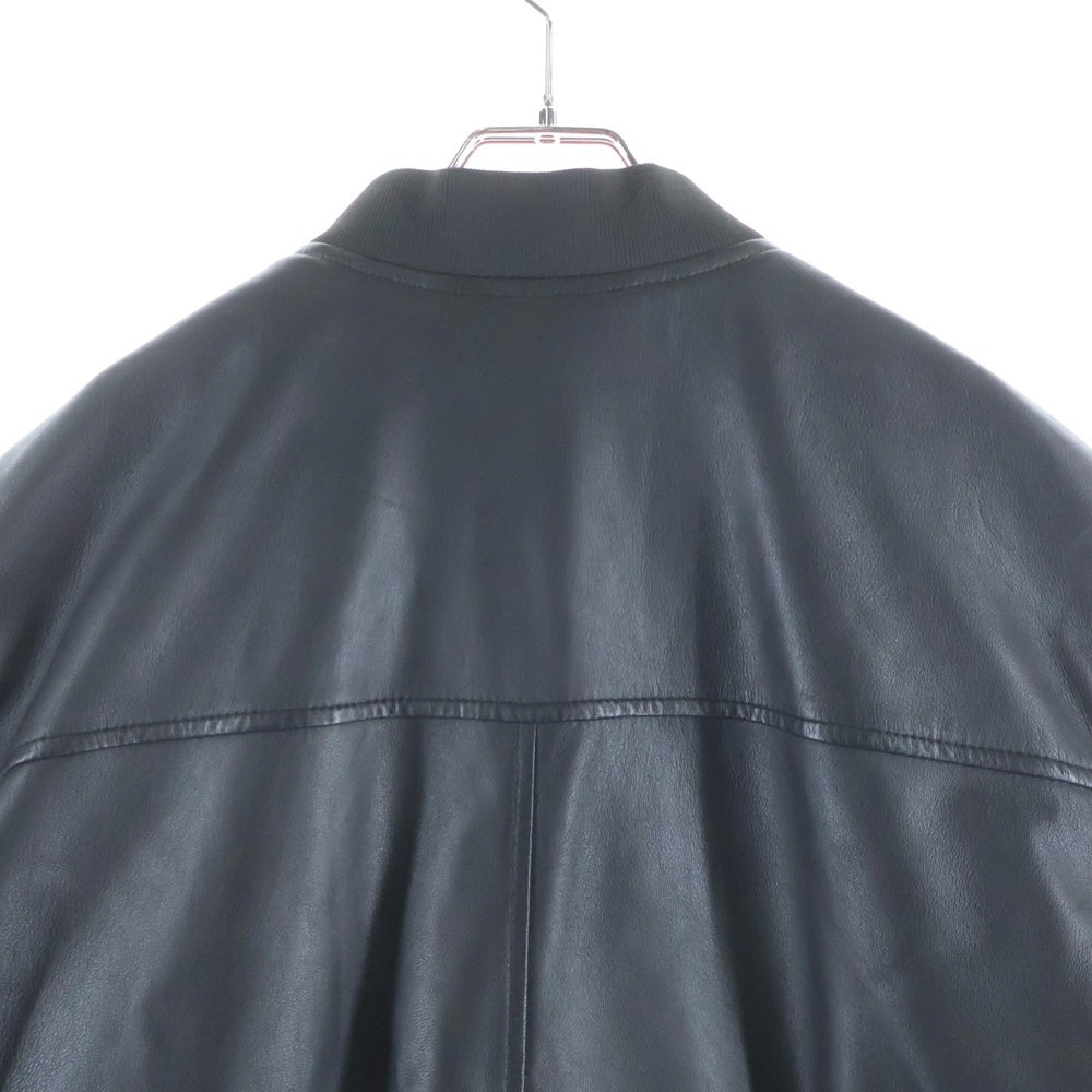 HUGO BOSS(ヒューゴボス) ラムレザー ブルゾンジャケット ブラック 50504360
