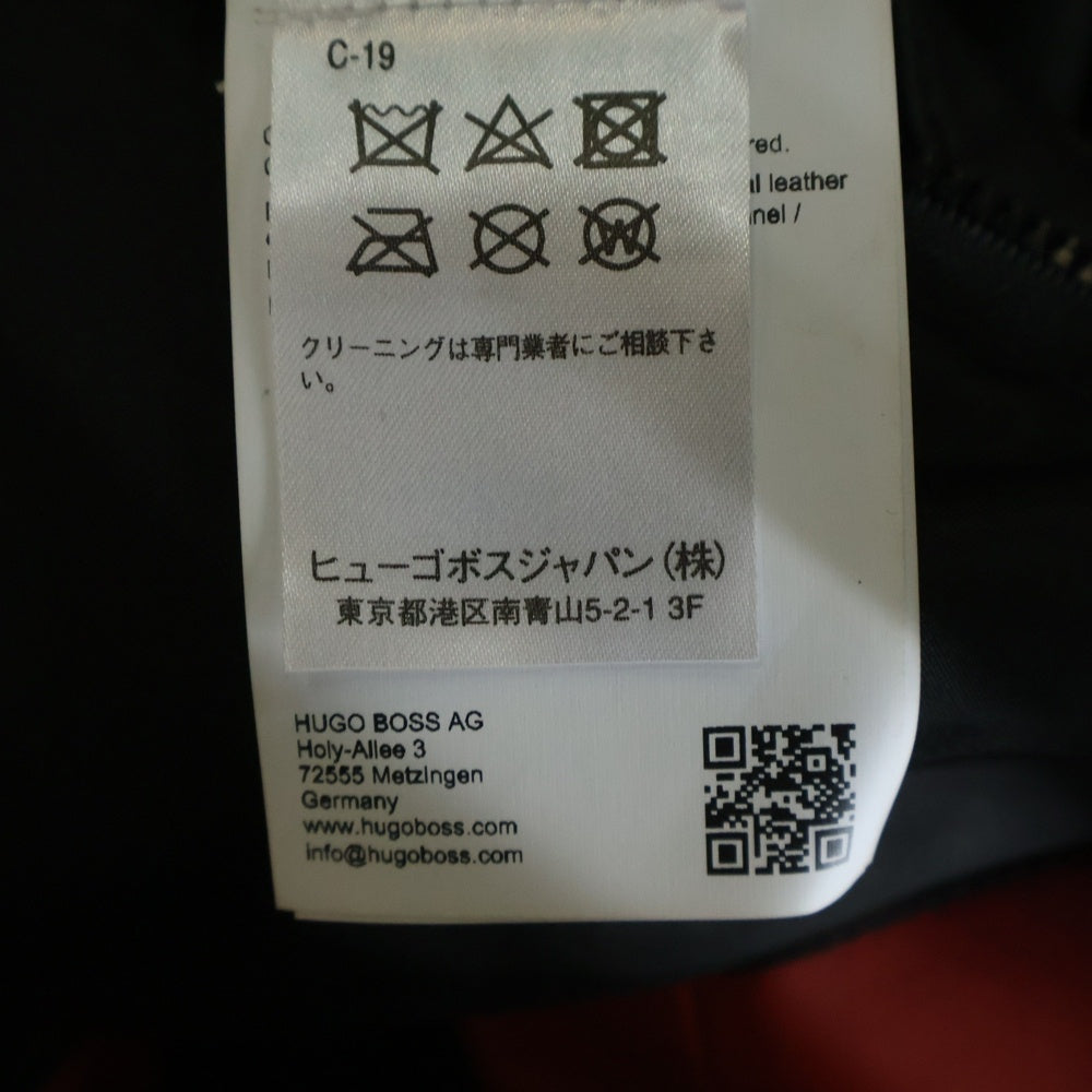 HUGO BOSS(ヒューゴボス) ラムレザー ブルゾンジャケット ブラック 50504360