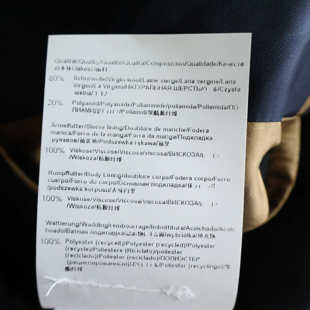 HUGO BOSS(ヒューゴボス) ウール スリムフィット チェスター トレンチコート ブラック 50484479