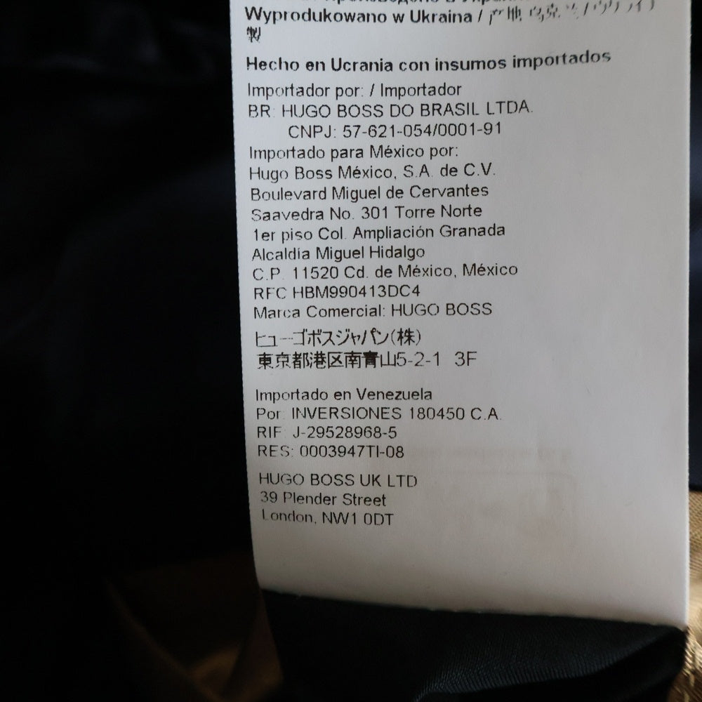 HUGO BOSS(ヒューゴボス) ウール スリムフィット チェスター トレンチコート ブラック 50484479