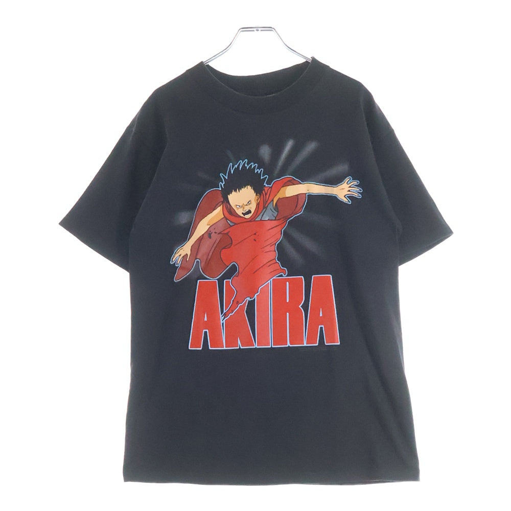 VINTAGE(ヴィンテージ) 80s AKIRA Tee アキラ FASHION VICTIM タグ 正面プリント クルーネック半袖Tシャツカットソー ブラック