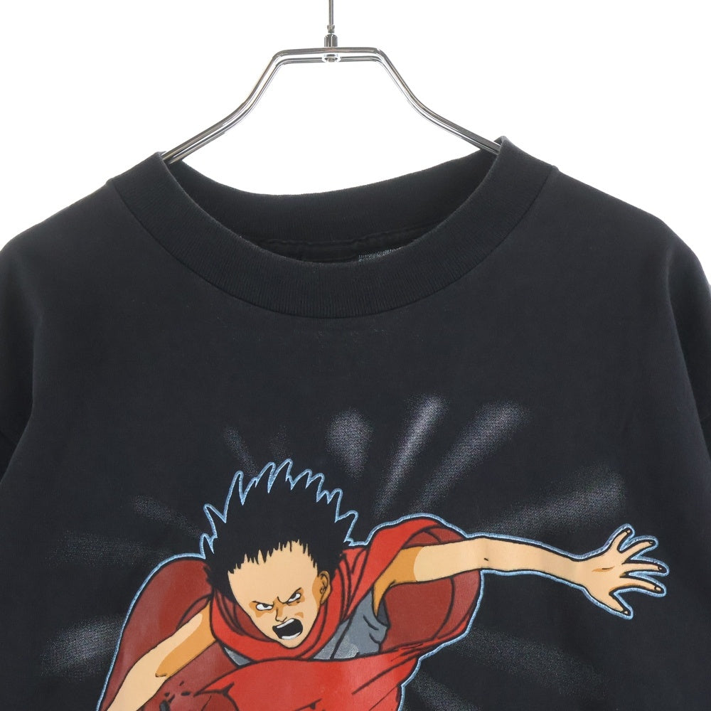 VINTAGE(ヴィンテージ) 80s AKIRA Tee アキラ FASHION VICTIM タグ 正面プリント クルーネック半袖Tシャツカットソー ブラック