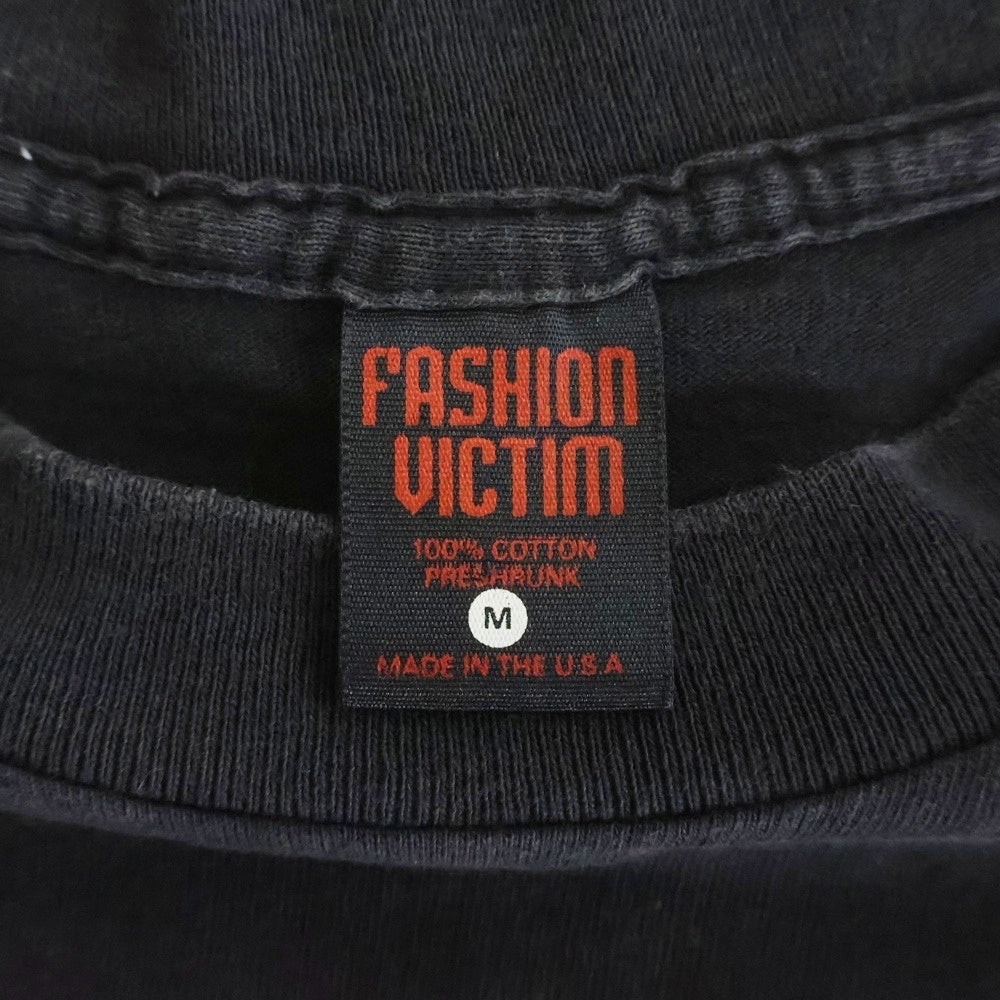 VINTAGE(ヴィンテージ) 80s AKIRA Tee アキラ FASHION VICTIM タグ 正面プリント クルーネック半袖Tシャツカットソー ブラック