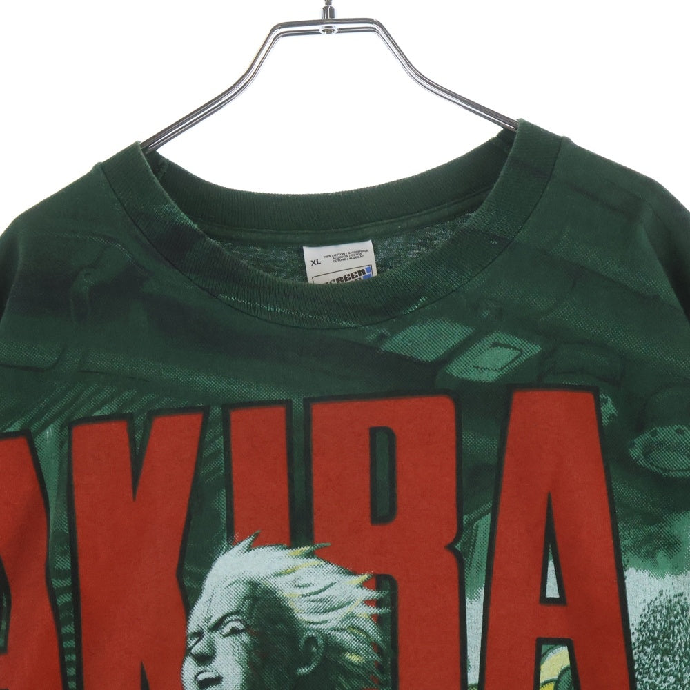 VINTAGE(ヴィンテージ) 90s AKIRA Tee アキラ SCREEN タグ フロントプリント クルーネック半袖Tシャツカットソー グリーン