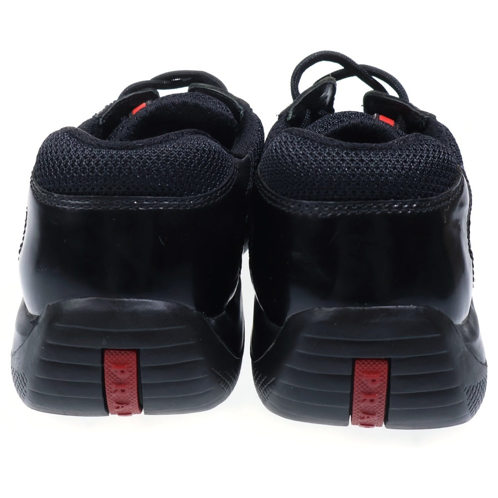 PRADA SPORT(プラダ スポーツ) パテントレザー レースアップ エナメル ハイカットスニーカー ブラック 4T 0341