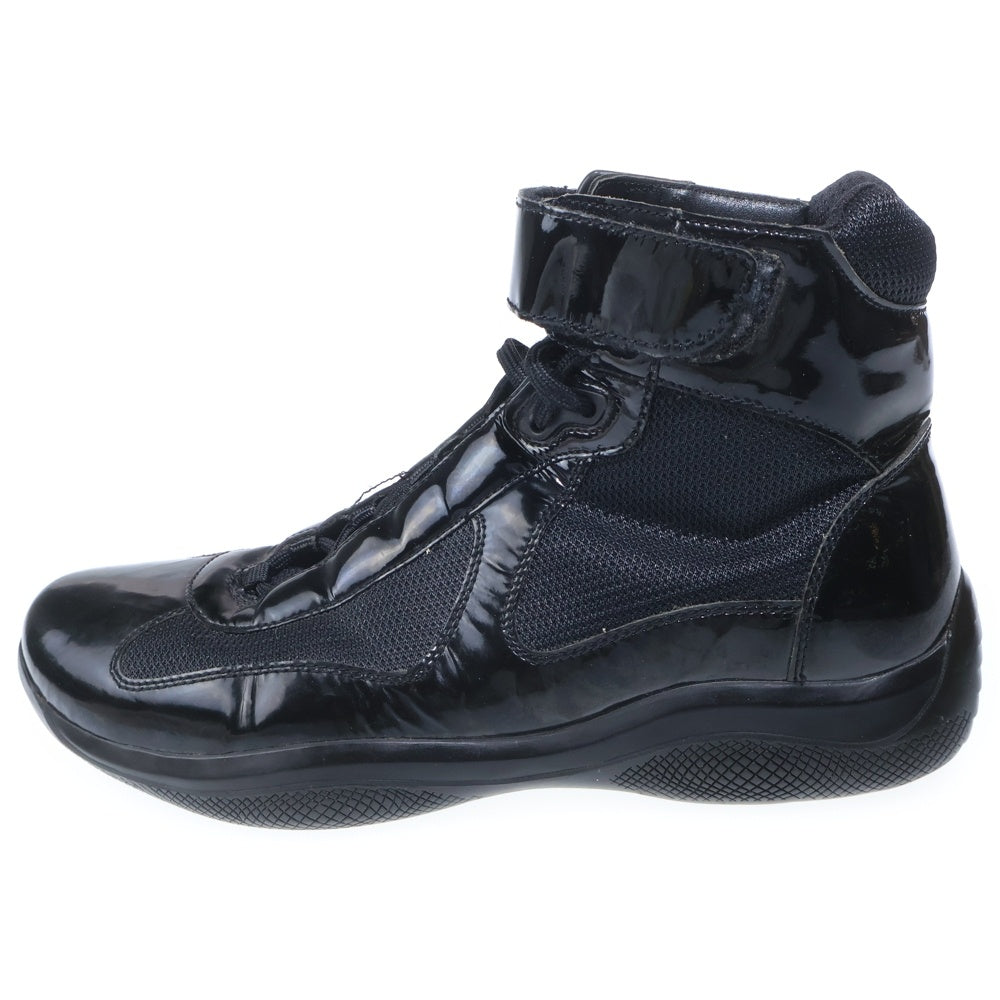 PRADA SPORT(プラダ スポーツ) Americas Cup アメリカズカップ パテントレザー レースアップ ローカットスニーカー ブラック PS 0906