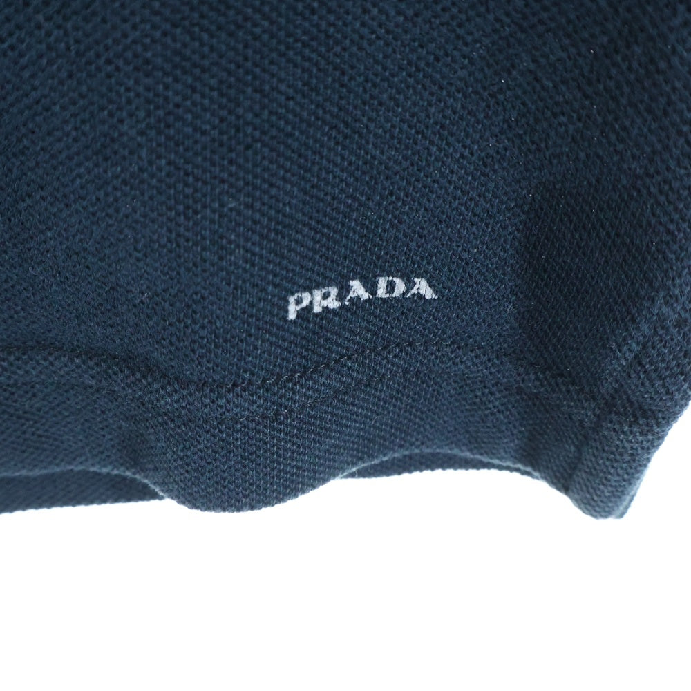 PRADA(プラダ) コットン 半袖 ポロシャツ ブラック SJM453