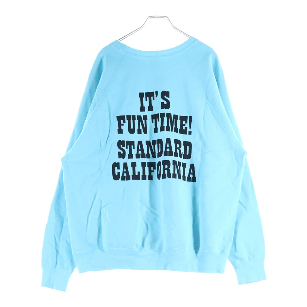 STANDARD CALIFORNIA(スタンダード カリフォルニア) 24SS × PEANUTS&Co SNOOPY SD COWABUNGA CREW SWEAT ピーナッツ スヌーピー クルーネック スウェットトレーナー ブルー