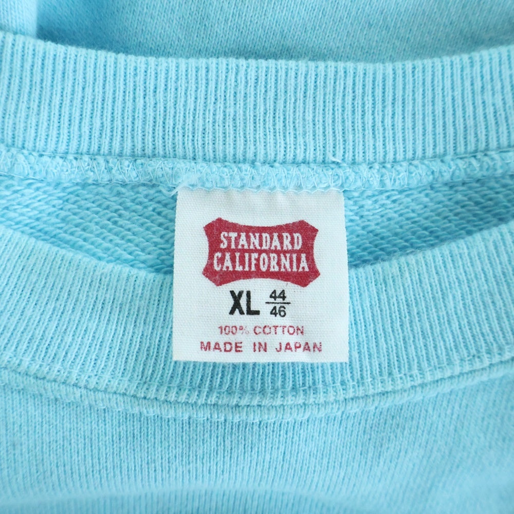 STANDARD CALIFORNIA(スタンダード カリフォルニア) 24SS × PEANUTS&Co SNOOPY SD COWABUNGA CREW SWEAT ピーナッツ スヌーピー クルーネック スウェットトレーナー ブルー