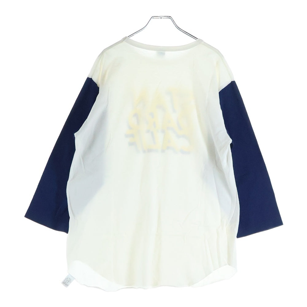 STANDARD CALIFORNIA(スタンダード カリフォルニア) × STANDARD CALIF TEE チャンピオン ラグランスリーブ 七分丈Tシャツ カットソー ホワイト/ネイビー C8-M403