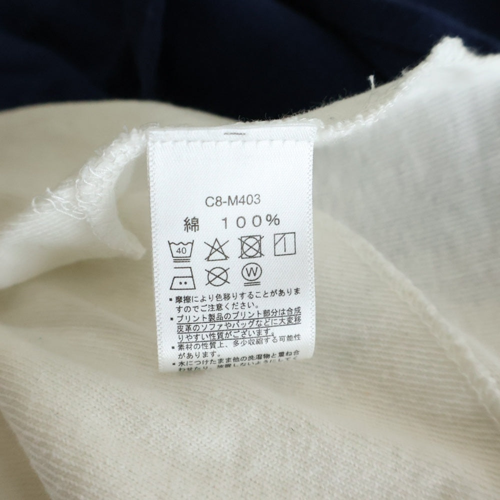STANDARD CALIFORNIA(スタンダード カリフォルニア) × STANDARD CALIF TEE チャンピオン ラグランスリーブ 七分丈Tシャツ カットソー ホワイト/ネイビー C8-M403