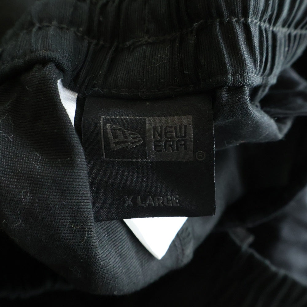 NEW ERA(ニューエラ) ロゴ エンブロイダリー コットン トラウザーパンツ ブラック