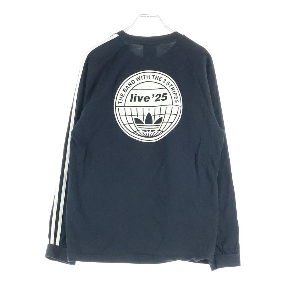 adidas(アディダス) × OASIS TOUR live'25 3-STRIPE L/S TEE オアシス ツアー スリーストライプ ロングスリーブ 長袖Tシャツ カットソー ブラック KT3428
