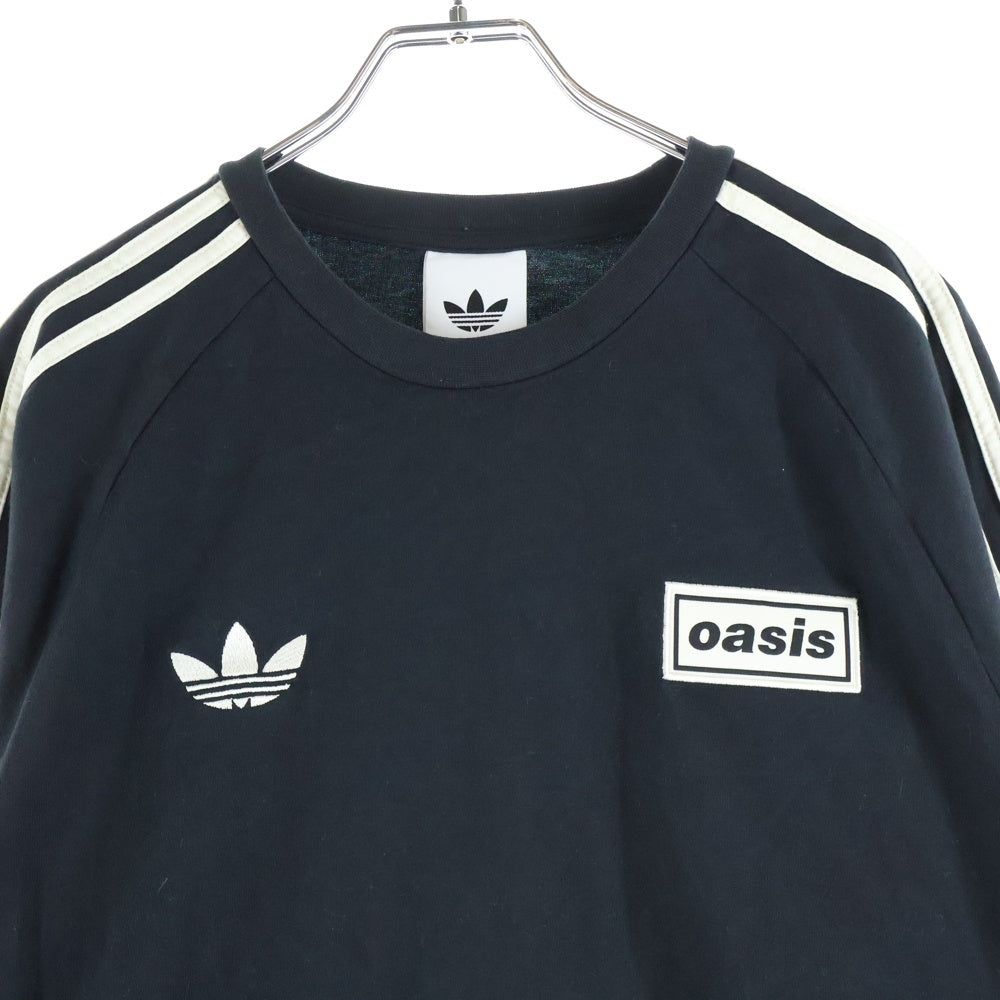 adidas(アディダス) × OASIS TOUR live'25 3-STRIPE L/S TEE オアシス ツアー スリーストライプ ロングスリーブ 長袖Tシャツ カットソー ブラック KT3428