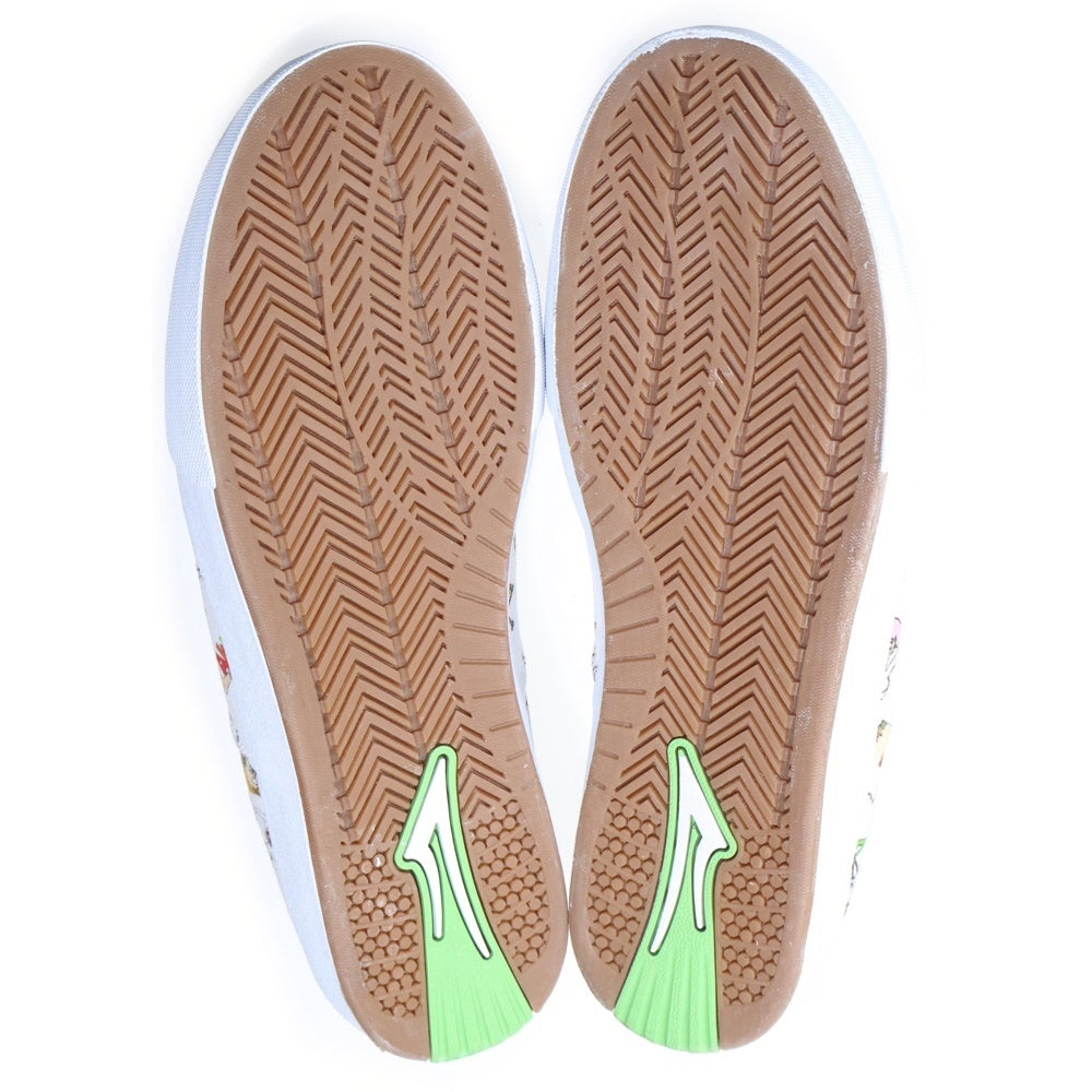 LAKAI(ラカイ) 2018 × POROUS WALKER OWEN VLK SHOES CANVAS ポーラスウォーカー キャンバス 総柄 スリッポン ローカットスニーカー ホワイト US9.5/27.5cm