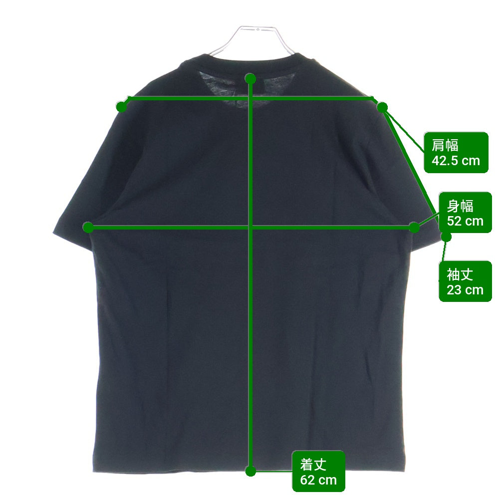 DIESEL(ディーゼル) T-ADJUST-BIGOVAL ロゴ コットンジャージー レギュラーフィット クルーネック半袖Tシャツ カットソー ブラック A17402