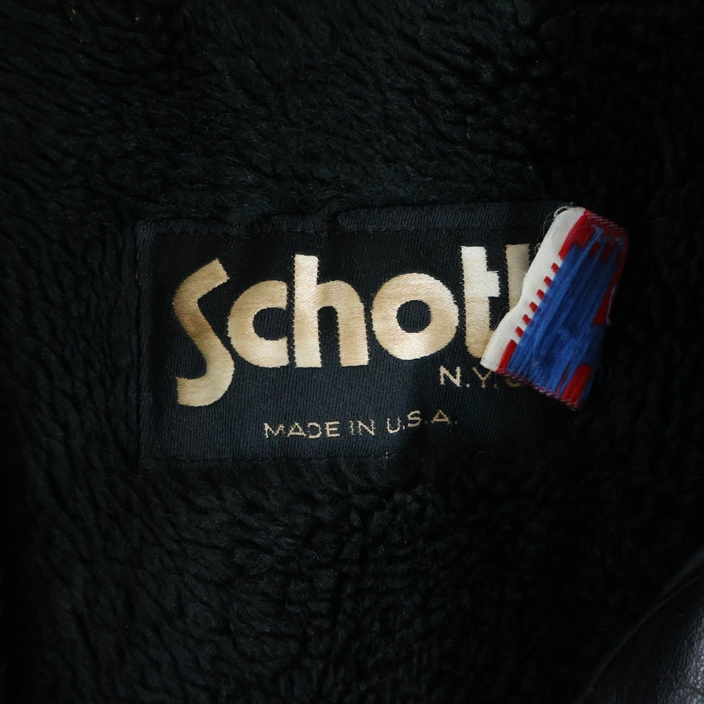 SCHOTT(ショット) シングルライダース レザージャケット ブラック 1312