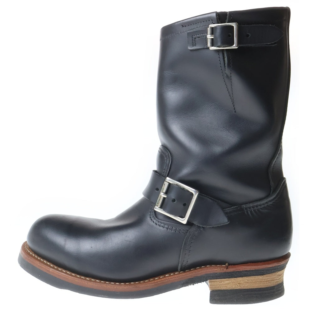 RED WING(レッド ウイング) 90s ENGINEER BOOTS MADE IN USA PT99 2268 前期 USA製 刺繍羽タグ エンジニアブーツ ブラック D08359