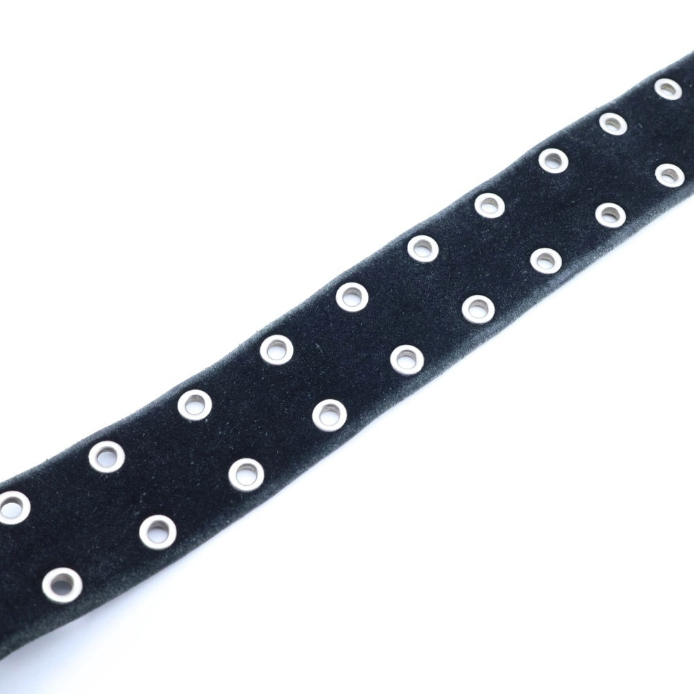 A BATHING APE(アベイシングエイプ) 90s スエード ダブルアイレット ベルト ブラック