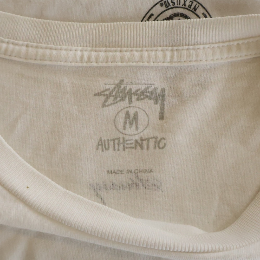 STUSSY(ステューシー) 00s ×NEXUS7 ネクサスセブン 30周年 ライオンプリント クルーネック半袖Tシャツ カットソー ホワイト