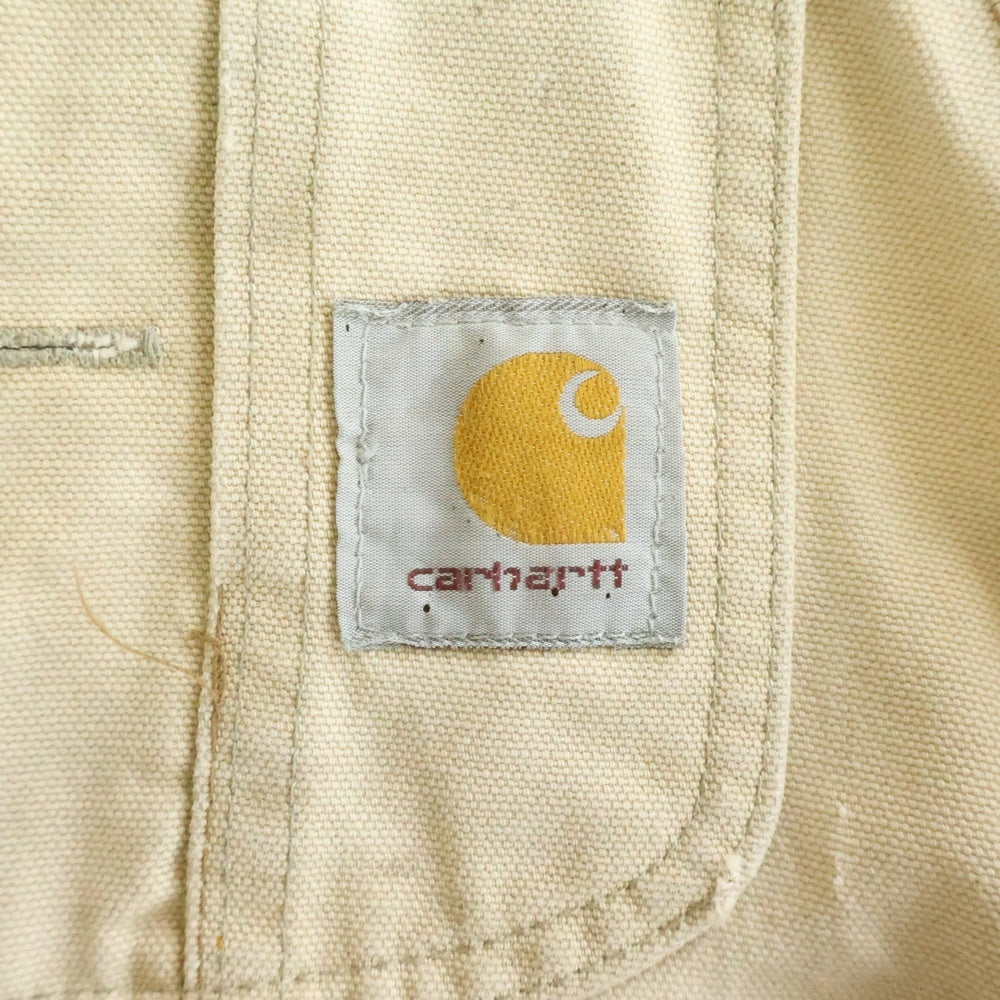CARHARTT(カーハート) ロゴワッペン ダブルニー ダック オーバーオール ベージュ