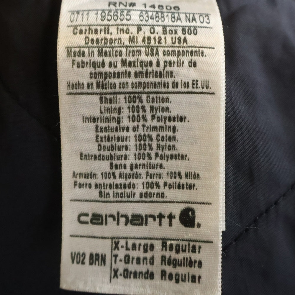 CARHARTT(カーハート) 10s DCK VEST 11年 メキシコ製 裏地キルティング 中綿 アクティブ ダック ベスト ベージュ