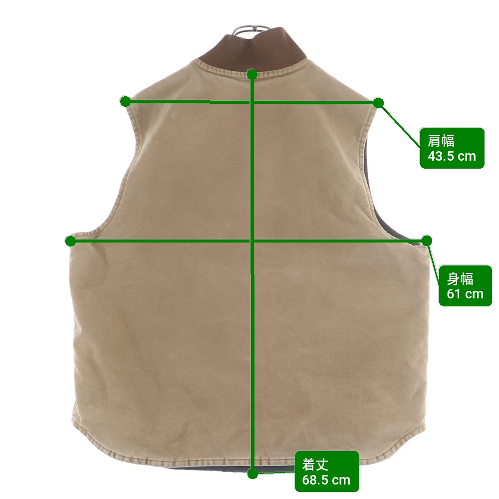 CARHARTT(カーハート) 10s DCK VEST 11年 メキシコ製 裏地キルティング 中綿 アクティブ ダック ベスト ベージュ