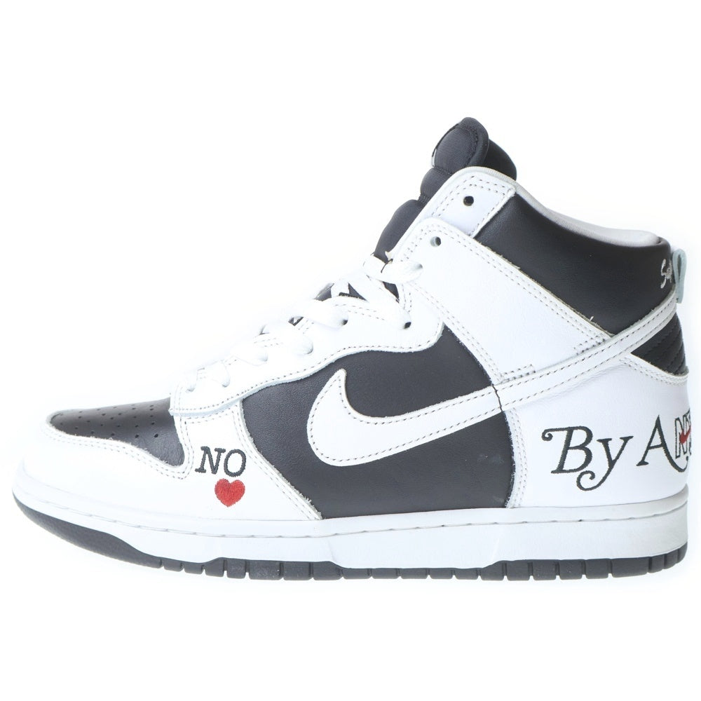SUPREME(シュプリーム) 22SS ×NIKE DUNK HIGH BY ANY MEANS シュプリーム ダンク バイ エニー ミーンズ ハイカットスニーカー ホワイト/ブラック US9.5/27.5cm DN3741-002