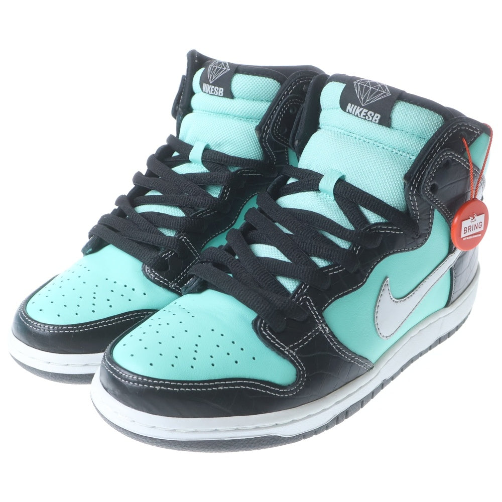 NIKE(ナイキ) ×DIAMOND SUPPLY DUNK HIGH PRM SB TIFFANY ダイアモンドサプライ ダンクハイ ティファニー ハイカットスニーカー US9.5/27.5cm 653599-400