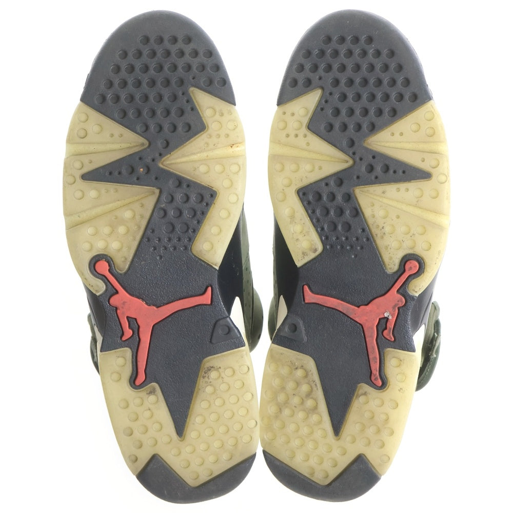 NIKE(ナイキ) ×TRAVIS SCOTT AIR JORDAN 6 RETRO SP トラヴィス スコット エアジョーダン ハイカットスニーカー カーキ US9.5/27.5cm CN1084-200