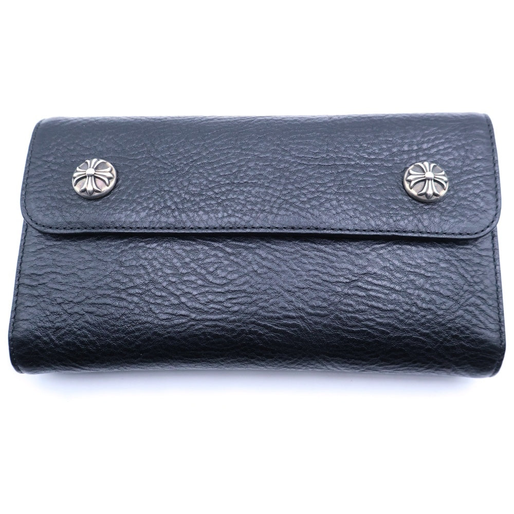CHROME HEARTS(クロムハーツ) WAVE ウェーブ レザーウォレット 財布 ブラック BCA375