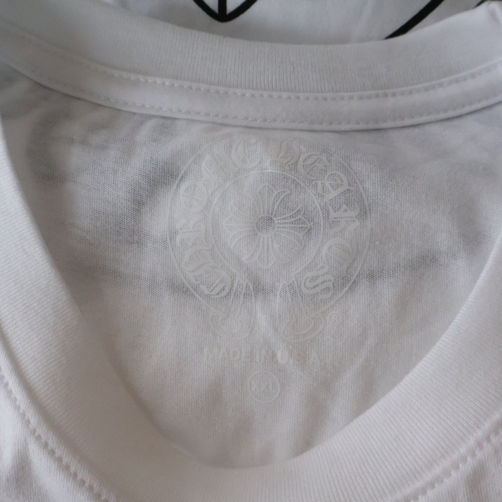 CHROME HEARTS(クロムハーツ) Miami Horseshoe S/S Tee マイアミ限定 バック ホースシュー クルーネック半袖Tシャツカットソー ホワイト