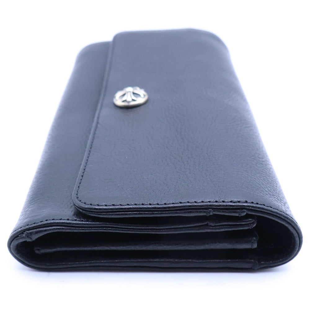 CHROME HEARTS(クロムハーツ) JUDY CROSS BALL ジュディ クロス ボール ボタン レザーウォレット 長財布 ブラック BCA366