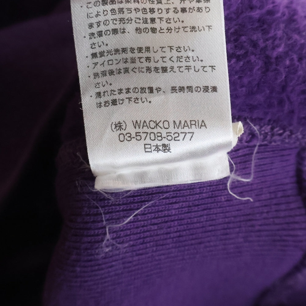 WACKO MARIA(ワコマリア) HEAVY WEIGHT PULLOVER HOODED SWEAT SHIRT フロントロゴプリント ヘビーウェイト プルオーバーパーカー フーディー パープル