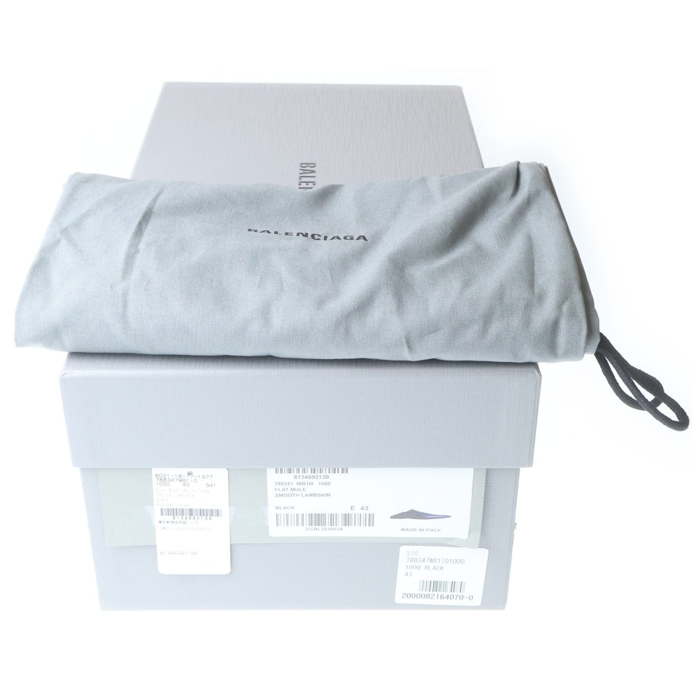 BALENCIAGA(バレンシアガ) FLAT MULE SMOOTH LAMBSKIN フラット ミュール スムース ラムスキン ブラック 788347