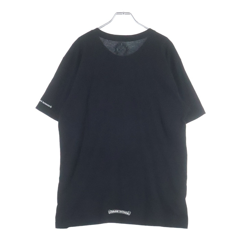 CHROME HEARTS(クロムハーツ) NECK LOGO S/S TEE ネックロゴプリント 半袖Tシャツ カットソー ブラック