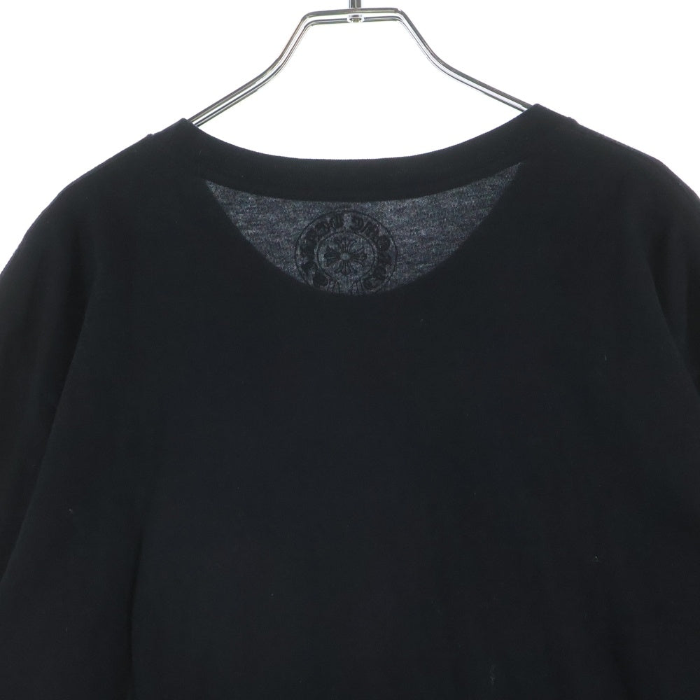 CHROME HEARTS(クロムハーツ) NECK LOGO S/S TEE ネックロゴプリント 半袖Tシャツ カットソー ブラック