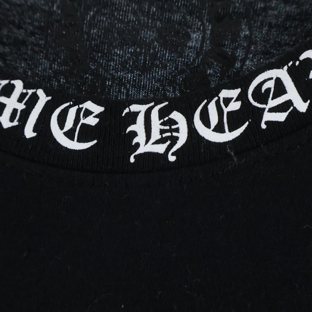 CHROME HEARTS(クロムハーツ) NECK LOGO S/S TEE ネックロゴプリント 半袖Tシャツ カットソー ブラック